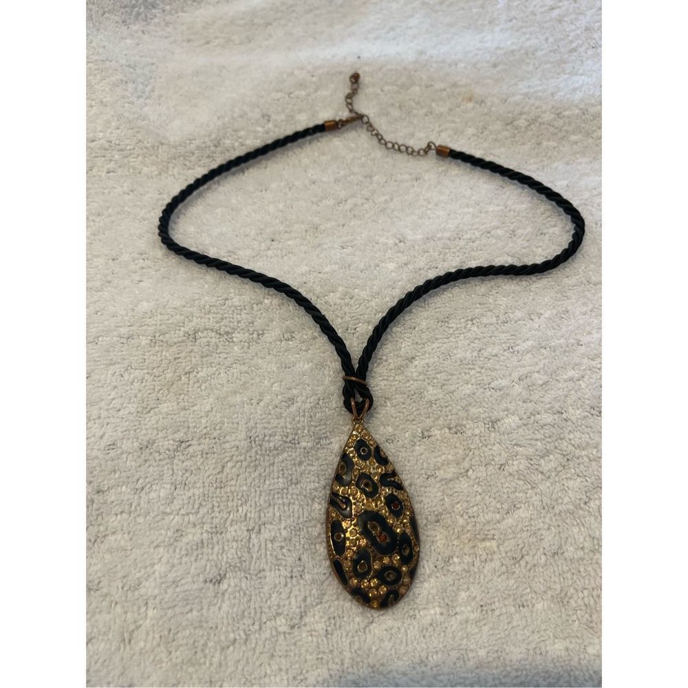 Tiger Pendant on leather necklace